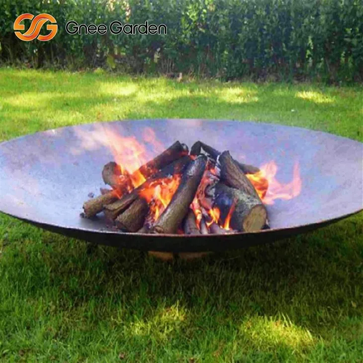Corten Steel Fire Pit with Grill Dual Function
