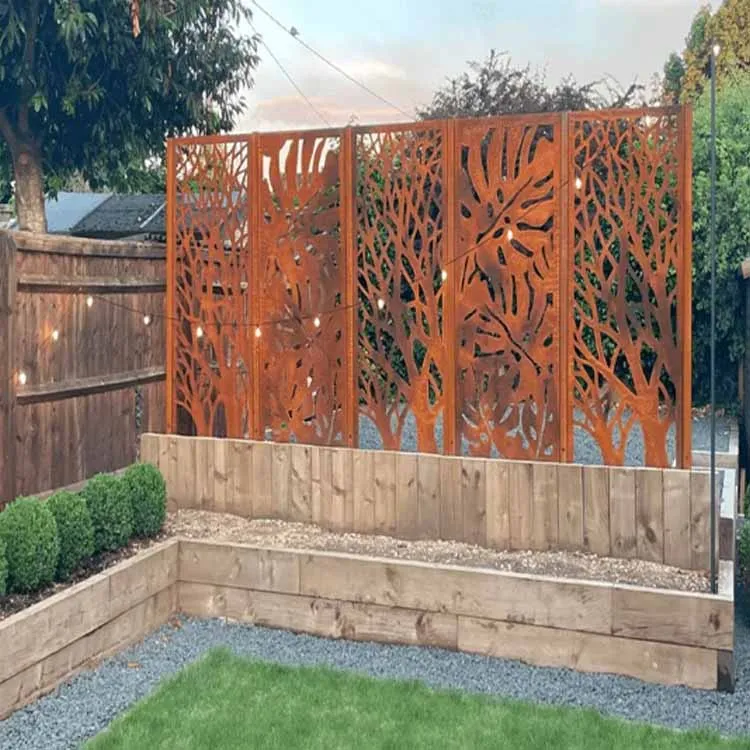 芸術的なコルテンパーティションスクリーン