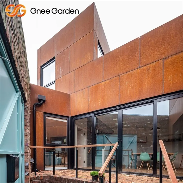 コルテンメタルパネル低メンテナンススタイル