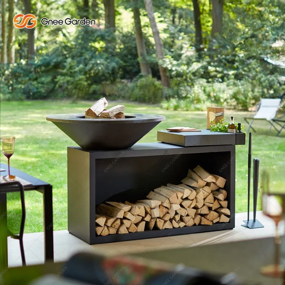 コールテン スチール ラージ クラシック アウトドア プランチャ グリル BBQ