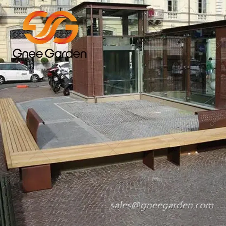 カスタムサイズのコルテンスチール屋外用家具