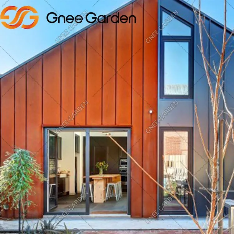 装飾的なコルテンスチールカーテンウォール