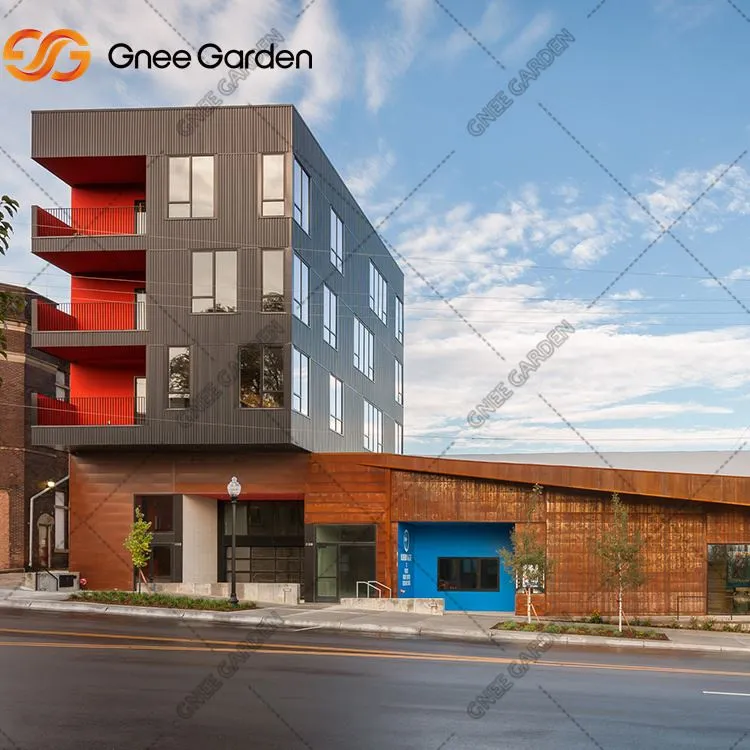 装飾的なファサードコルテンカーテンウォール