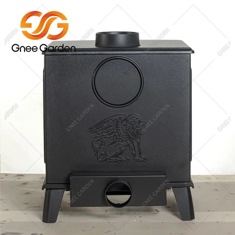 屋内と屋外の薪を燃やす鋳鉄製の暖炉