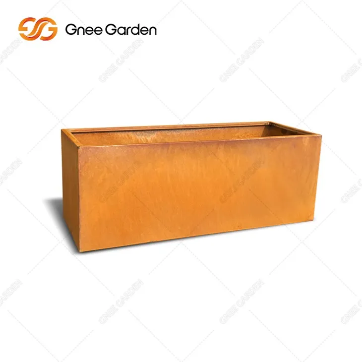 environmentally friendly rusty steel planter