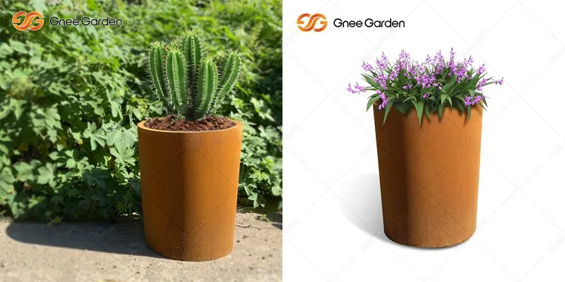 corten planters large corten planters large