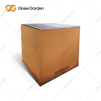 Corten 裏庭用のモダンなデザインの鋼鉄ファイヤーピット